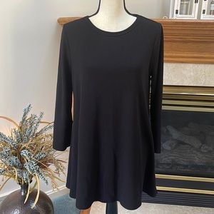 Cable and gauge black, long sleeve tunic top size medium